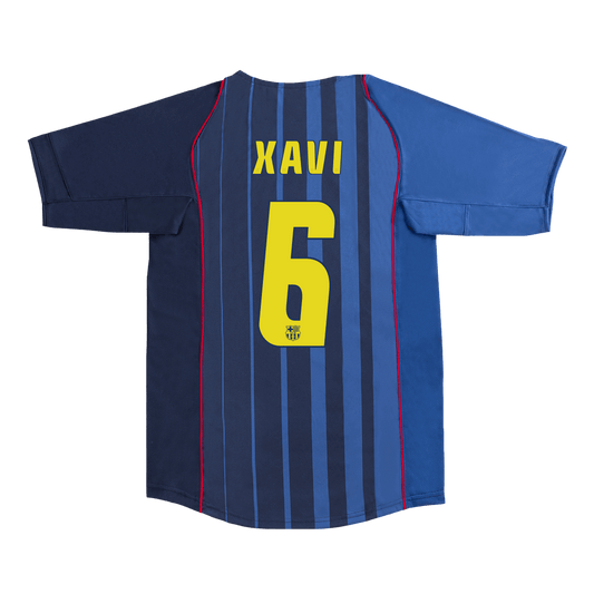 XAVI #6 Ρετρό φανέλα Μπαρτσελόνα Εκτός έδρας ποδοσφαιρική φανέλα 2004/05