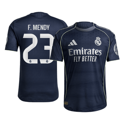F.MENDY #23 Real Madrid Away Authentic Soccer Jersey 2025/26