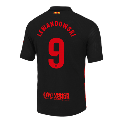 Αυθεντικό LEWANDOWSKI #9 Ποδοσφαιρική φανέλα Barcelona Away 2024/25 Spotify λογότυπο χωρίς κείμενο
