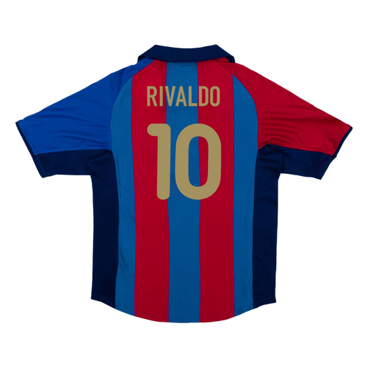 Μπαρτσελόνα Ρετρό φανέλα Εντός 2001/02 RIVALDO #10