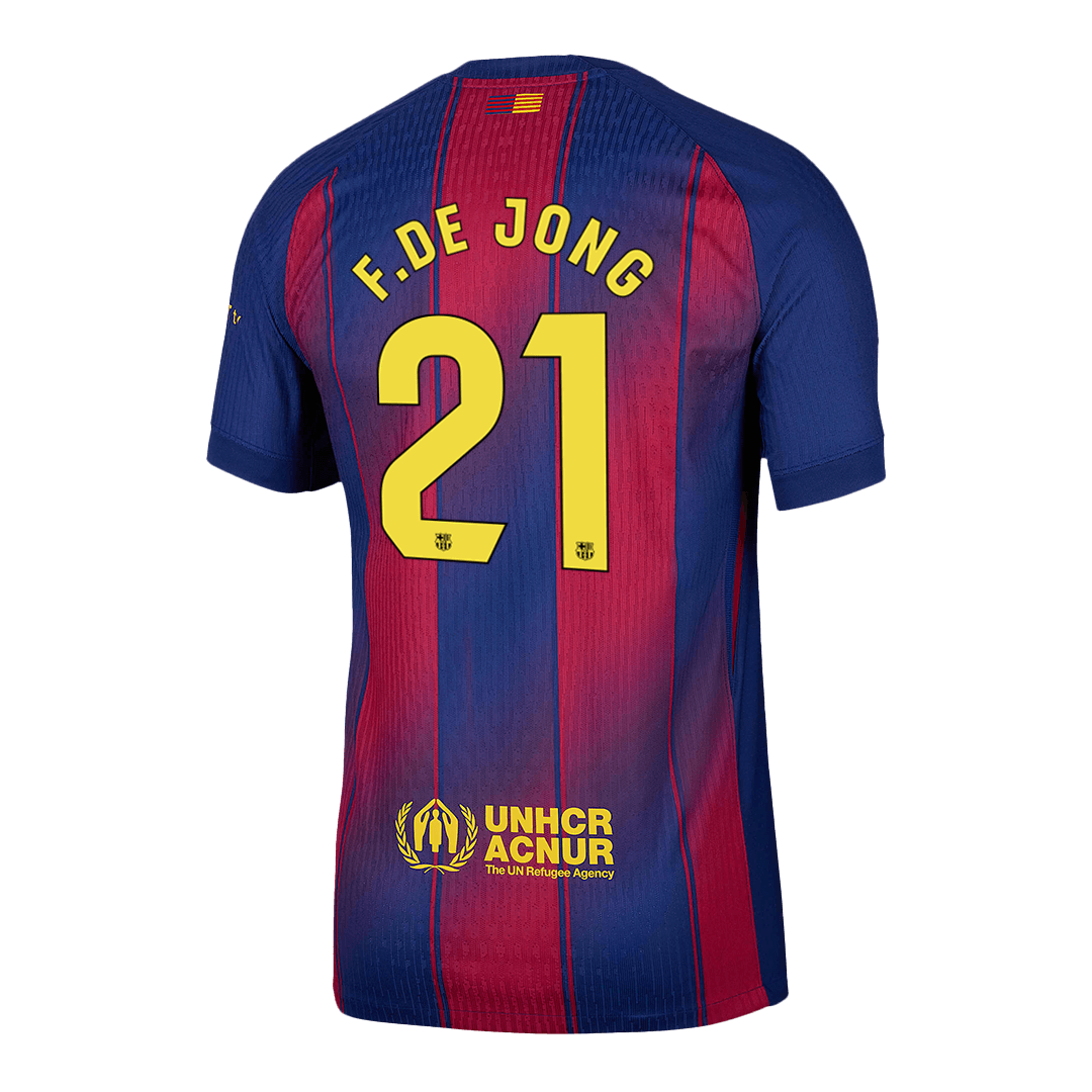 F.DE JONG #21 Αυθεντική Φανέλα Ποδοσφαίρου Barcelona Home 2025/26