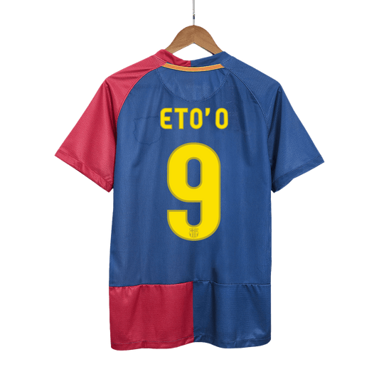 ETO'O #9 Μπλουζάκι ρετρό Μπαρτσελόνα στο σπίτι ποδοσφαίρου 2008/09