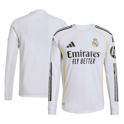 Real Madrid Home Long Sleeve Soccer Jersey 2025/26