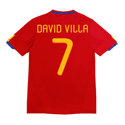 Ρετρό φανέλα με το Νο 7, DAVID VILLA, εντός έδρας Ισπανίας 2010