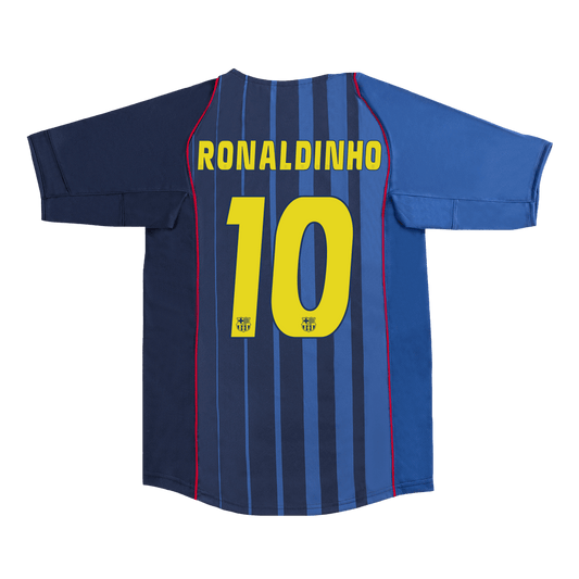 Μπαρτσελόνα Ρετρό φανέλα Εκτός 2004/05 RONALDINHO #10