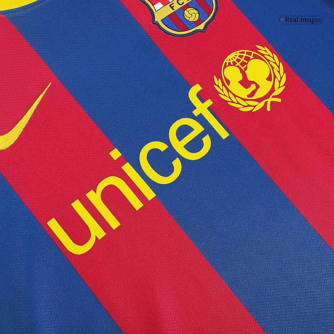 Retro Jersey DAVID VILLA #7 Barcelona Retro Jersey Home Soccer Shirt 2010/11
