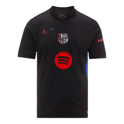 LEWANDOWSKI #9 Barcelona Soccer Jersey Away Προσαρμοσμένη φανέλα 2024/25 Spotify λογότυπο χωρίς κείμενο