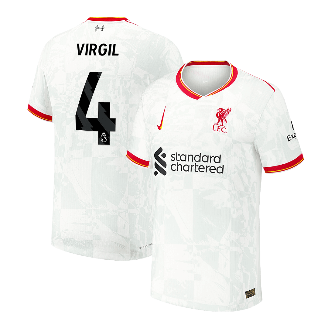 Αυθεντική ποδοσφαιρική φανέλα VIRGIL #4 Liverpool Third Away Shirt 2024/25
