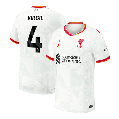 Αυθεντική ποδοσφαιρική φανέλα VIRGIL #4 Liverpool Third Away Shirt 2024/25
